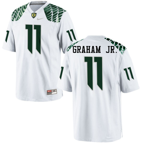 Men #11 Thomas Graham Jr. Oregon Ducks College Football Jerseys-White